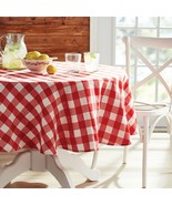 Pioneer Woman ~ Charming Check ~ 70&quot; Round ~ Cotton ~ Fabric Tablecloth - $40.74 CAD