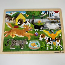 Backyard Pets Wooden Puzzle by Melissa and Doug 24 Piece Educational - £14.88 GBP