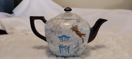 Lesal by LISA LINDBERGH Vintage Ceramic Teapot - Whimsical Playful Kitty... - $43.00