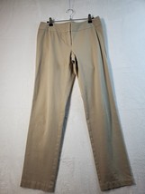 J. Jill Skinny Stretch Dress Pants Womens Size 6 Tan Cotton Pockets Pull On - £15.62 GBP