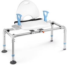 Sliding Shower Chair Swivel Transfer Bench for inside Shower Medical Sho... - £283.63 GBP