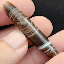 Vintage Old Yemeni Agate Natural Eye Rare pattern Banded Agate Bead  YM-1 - £29.15 GBP