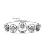 Stylish Moissanite Bracelets For Women 925 Silver Bangle Fine Jewelry Sp... - £124.88 GBP