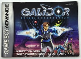 Galidor Game Manual Nintendo Gameboy Advance - $8.60