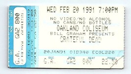 Boleto De Concierto De Grateful Dead 20 De Febrero De 1991 Oakland California - $49.52