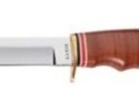 Kabar 1232 Leather Handled Hunter 4in Blade Fixed Blade Stainless Steel - $58.89