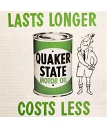 1950 Quaker State Motor Oil Advertisement Automobilia Pennsylvania Crude... - $34.17 CAD