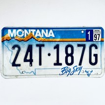 1997 United States Montana Blaine County Passenger License Plate 24T-187G - €10,34 EUR