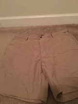 Chaps Men’s Khaki Flat Front Shorts Casual Pockets Zip Size 38 - $46.33