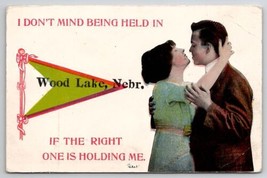 WoodLake Nebraska Couple Embracing To Davidson Family Long Pine Postcard... - $8.95
