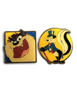 Taz Tazmanian Devil &amp; Pepe Le Pew Pin Lot 2 Looney Tunes Warner Bros Car... - €17,15 EUR