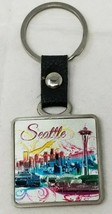 Keychain Seattle Skyline Rainbow 1980s Vintage  - £9.04 GBP