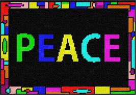 Pepita Needlepoint Canvas: Peace Geometric, 10&quot; x 7&quot; - $50.00+