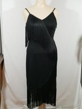Dress Flapper Cocktail Great Gatsby 1920s Party Tassel Fringe Size Small - £11.98 GBP
