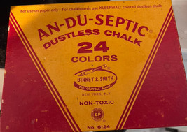 Vintage 23 of a 24pc AN DU SEPTIC Dustless COLOR CHALK Binney Smith Used... - $24.18