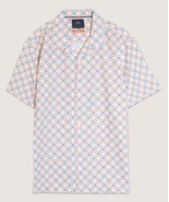 Men's Orange Big Geo Camp Shirt (M) - $29.70