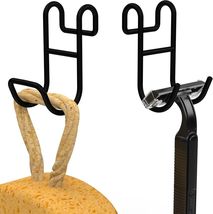 Black Shower Caddy with Hooks - 2 Pack Shower Caddy for Loofah and Razor - $17.76