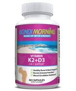 Vitamin K2 + D3 Supplement for Bone &amp; Heart Health - 60 Capsules - £23.58 GBP