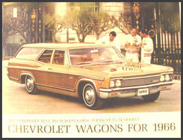 1966 Chevy Chevrolet Station Wagon Brochure Impala Original  - $14.60