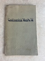 Vintage 1964 Ford Lincoln Continental Mark IV Owners Manual - $11.87
