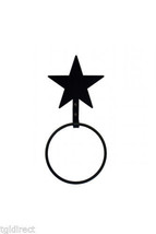 Wrought Iron Towel Ring Star Bathroom Kitchen Home Decor Accent Hanger Rack - £12.92 GBP