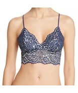 Cosabella Womens Pret a Porter Long-Line Floral Blue White Lace Bralette... - $25.00