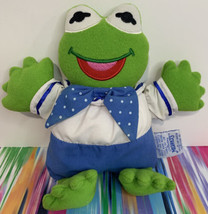 Kermit the Frog Muppet Babies Rattle Plush Stuffed  EDEN Toys 1993 Jim Henson - £12.51 GBP