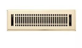 New Polished Brass 2-1/4&quot; x 10&quot; Contemporary Steel Floor Register by Sig... - $19.95