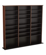 Triple Width Wall Storage Cabinet, Cherry And Black - £230.76 GBP