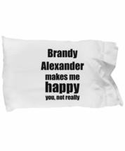 Brandy Alexander Cocktail Pillowcase Lover Fan Funny Gift Idea for Friend Alcoho - £17.20 GBP
