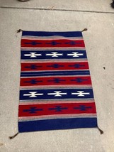 Native American Rug-Red and Blue - £79.24 GBP