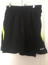 Champion Men&#39;s Black &amp; Green Athletic Shorts Drawstring Size M - £41.20 GBP