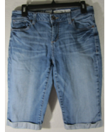 DKNY Jeans Ludlow Capri Jean Shorts Womens Mid Rise Denim Medium Wash Si... - $100.97 MXN