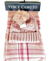 Vince Camuto Blush Knitted Hat Pom Pom and Scarf NWT - £22.74 GBP