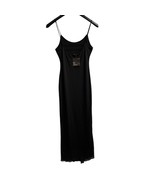 See You Monday Y2K Dress Womens M Black Mesh Overlay Slip Maxi Fairy Hom... - $710.57 MXN