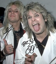 Ozzy Osbourne &amp; Vince Neil Signed Photo 8X10 Rp Autographed Motley Crue - £15.97 GBP