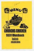 Churchs Chicken Menu #568 Wurzbach San Antonio Texas 2007 - £13.98 GBP