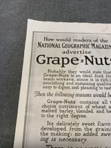 National Geographic December 1922 Grape Nuts Cereal Print Ad KG - £9.49 GBP