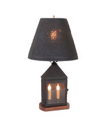 Harbor Lamp in Textured Black with Metal Empire Shade - $189.95