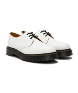 Doc Martens White Plain Toe Derby 1461 Smooth Leather 6-Eye Ox Shoes Wm&#39;... - $164.11 CAD