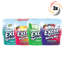 Full Box 4x Bottles Wrigley&#39;s Extra Refreshers Mint Mix Gum | 40 Per Bottle - £22.16 GBP