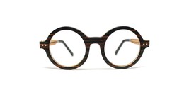 Vintage Wood Eye Glasses, Black Sandalwood Round Retro Prescription Frames - £78.21 GBP