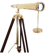 Vintage Solid Brass Nautical Port Marine Navy Telescope Single Barrel Br... - £157.27 GBP