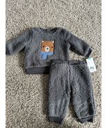 pl baby set teddy bear joggers 2 pcs boys size 6 months Soft Fleece New - €8,57 EUR