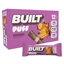 12 Built Bar, Puff Protein Bars, Churro Puff, 17g Protein Snacks New in Box - $28.70