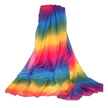 Womens Ladies Rainbow Colorful Cover Up Scarf Large (Colorful) - £18.97 GBP