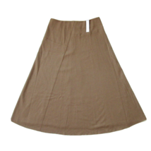 NWT Vince Paneled Wool Blend Midi in Ambrette Camel A-line Skirt 14 $295 - $91.08