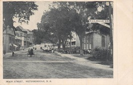 Peterborough New Hampshire~Main STREET~1900s Postcard - £9.28 GBP