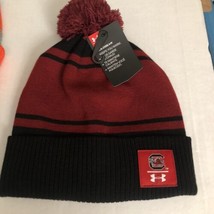 South Carolina Gamecocks Under Armour Sideline Cuffed Knit Pom Beanie Ha... - €15,86 EUR