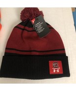 South Carolina Gamecocks Under Armour Sideline Cuffed Knit Pom Beanie Ha... - $25.78 CAD